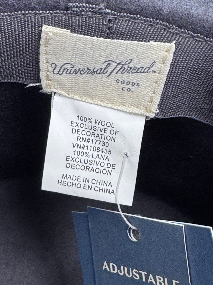 Black 100% Wool Hat by Universal Thread NEW With Tags Adjustable