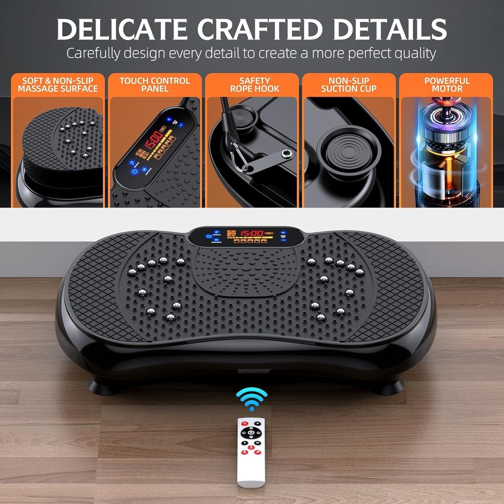 Vibration Plate Exercise Machine, Lymphatic Drainage Machine for Weight Loss,...