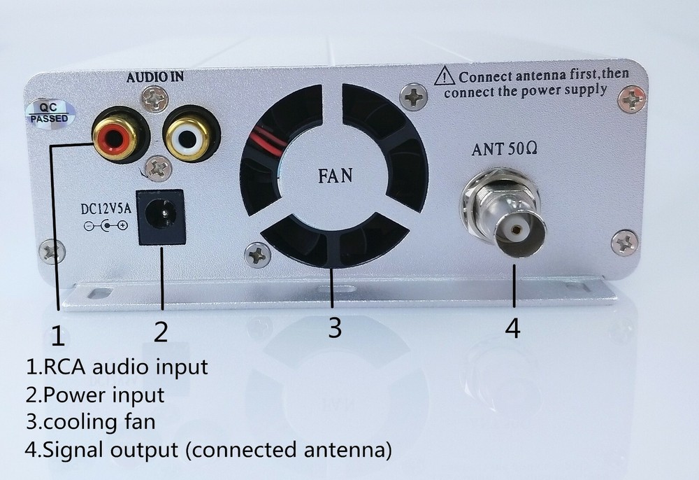 15w FM broadcast transmitter GP antenna+cable+power supply+audio cable 15B