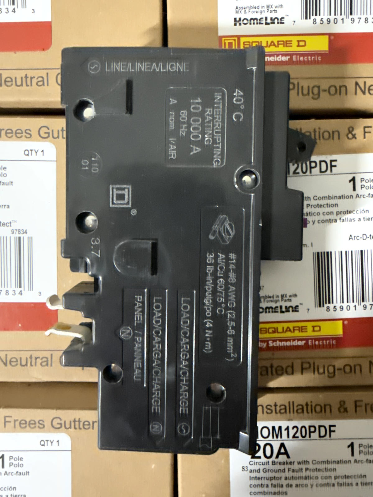 10 PCS Square D HOM120PDF 120V 20A Single-Pole Circuit Breaker