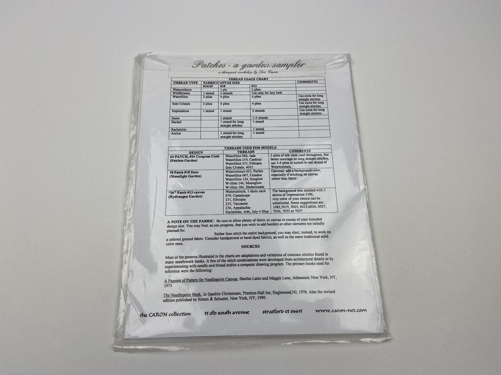 The Caron Collection Patches A Garden Sampler Needlepoint Pattern