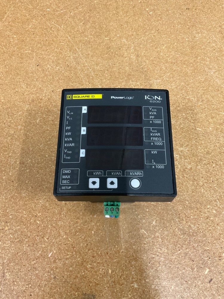 SQUARE D PowerLogic ION 6200 S620BA0A00 Module w/ 3 Current Transformers