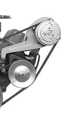 Small Block Chevy Air Conditioning Drivers Side A/C Compressor Bracket Long WP
