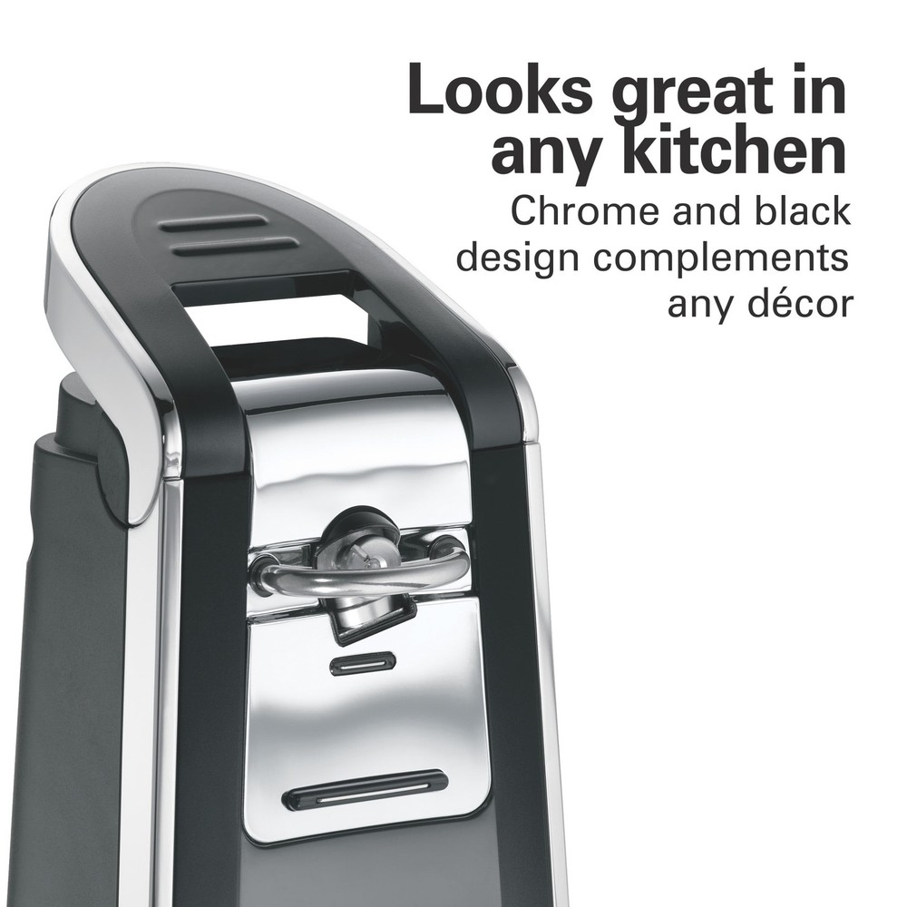 Hamilton Beach Smooth Edge Automatic Electric Can Opener, Black & Stainless