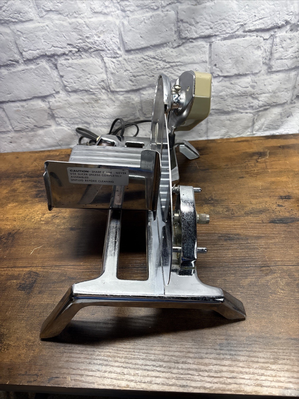 Vintage Rival Meat & Cheese Slicer Model 1101E7 Stainless Steel Electric Tested