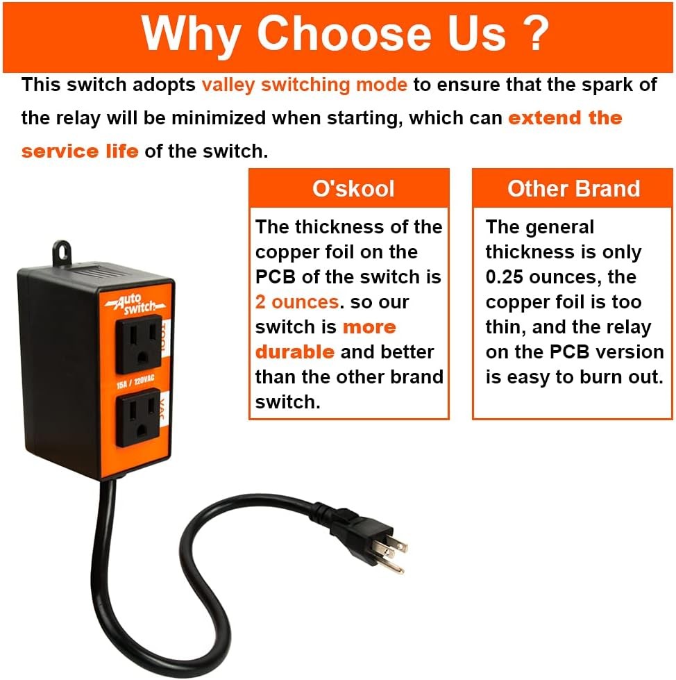 Automatic Vacuum Switch Power Tool On Off Control