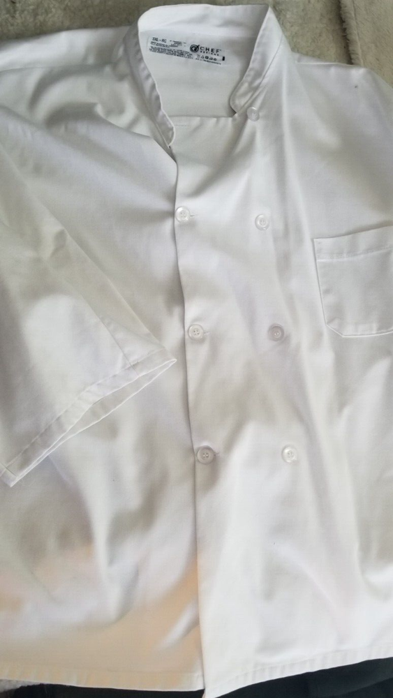 Chef Designs Three-Quarter Sleeve Chef Coat, White, 3XL PLUS Toque Hat