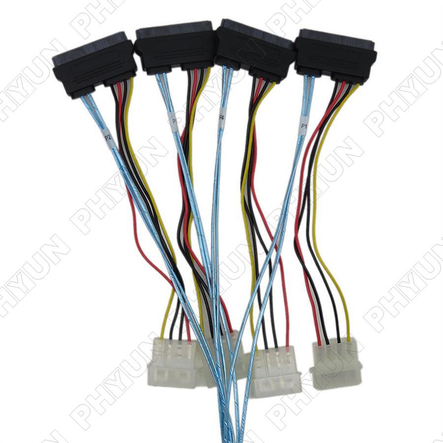 Hard Disk Cable 12Gbps Mini SAS SFF-8644 To SFF-8482 Server Computer Accessories