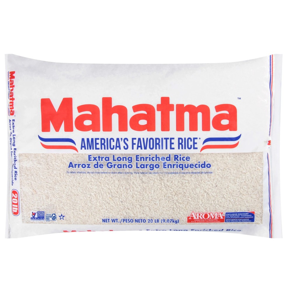 20 lb Extra Long Grain White Rice Bag