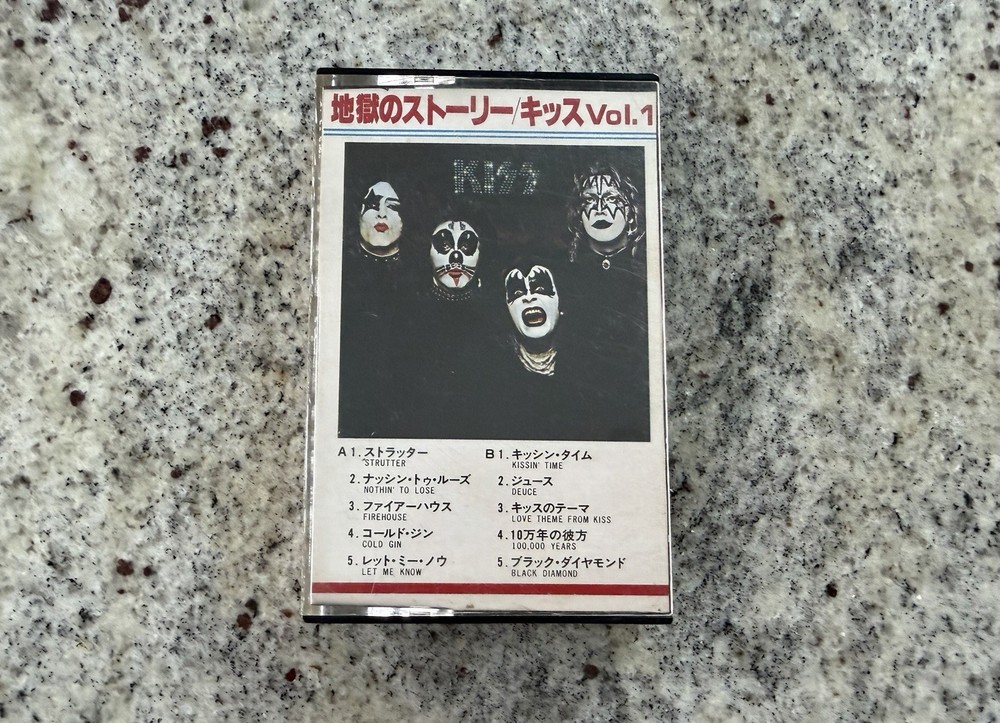 KISS 1977 JAPAN VICTOR STORY OF KISS CASSETTE TAPE VINTAGE AUCOIN MEGA RARE🔥