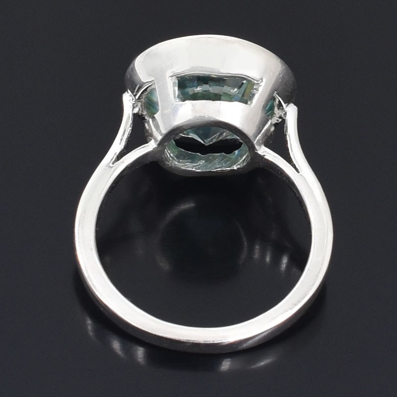 RARE 7 Ct Certified Blue Diamond Solitaire Ring, Bezel Setting - Tariffs FREE