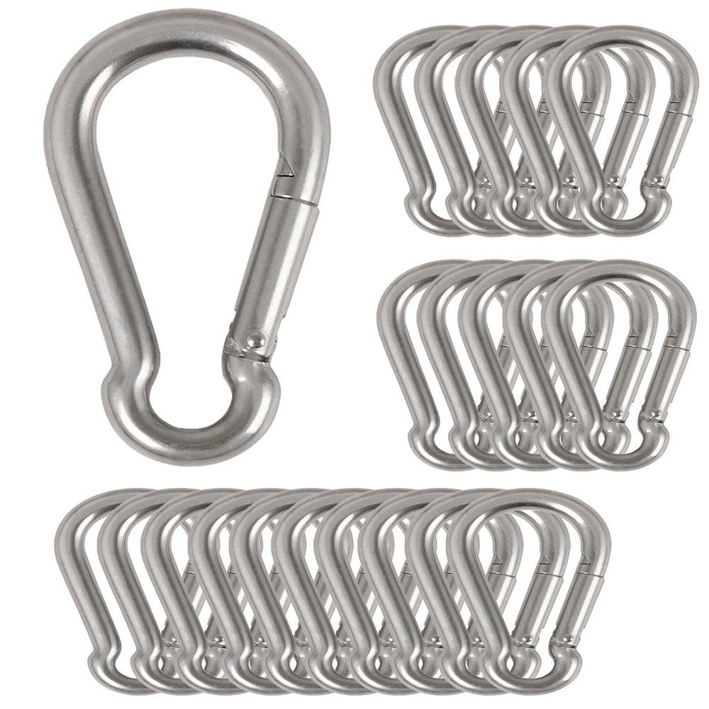 20Pcs 4" Safety Spring Snap Hook M10 3/8" Carabiner Quick Link Snap Hooks for