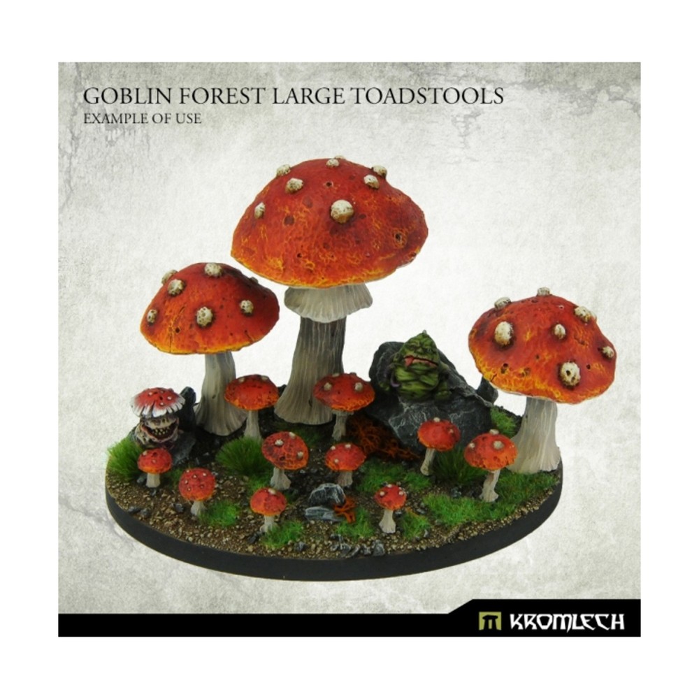 Kromlech Fantasy Conversion Bit 28mm Goblin Forest Large Toadstools Pack New