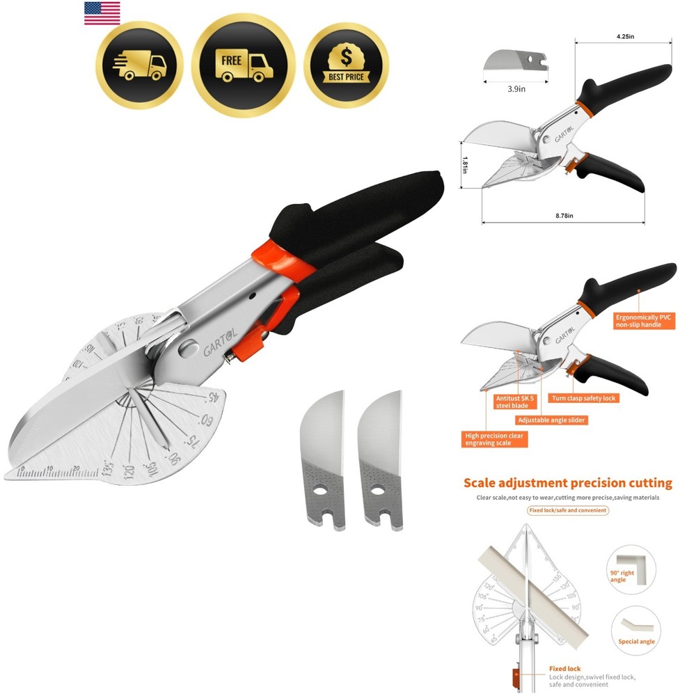 Miter Shears- Multifunctional Trunking Shears for Angular Cutting of Moulding...