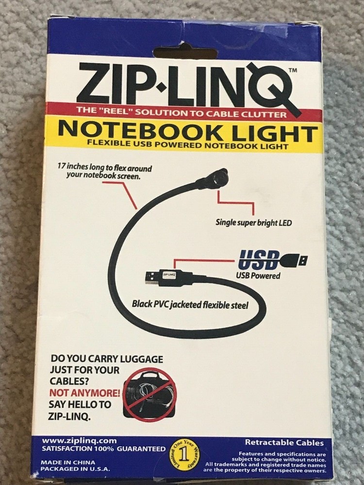 Zip Linq Flexible 17 " USB Powered Notebook Light