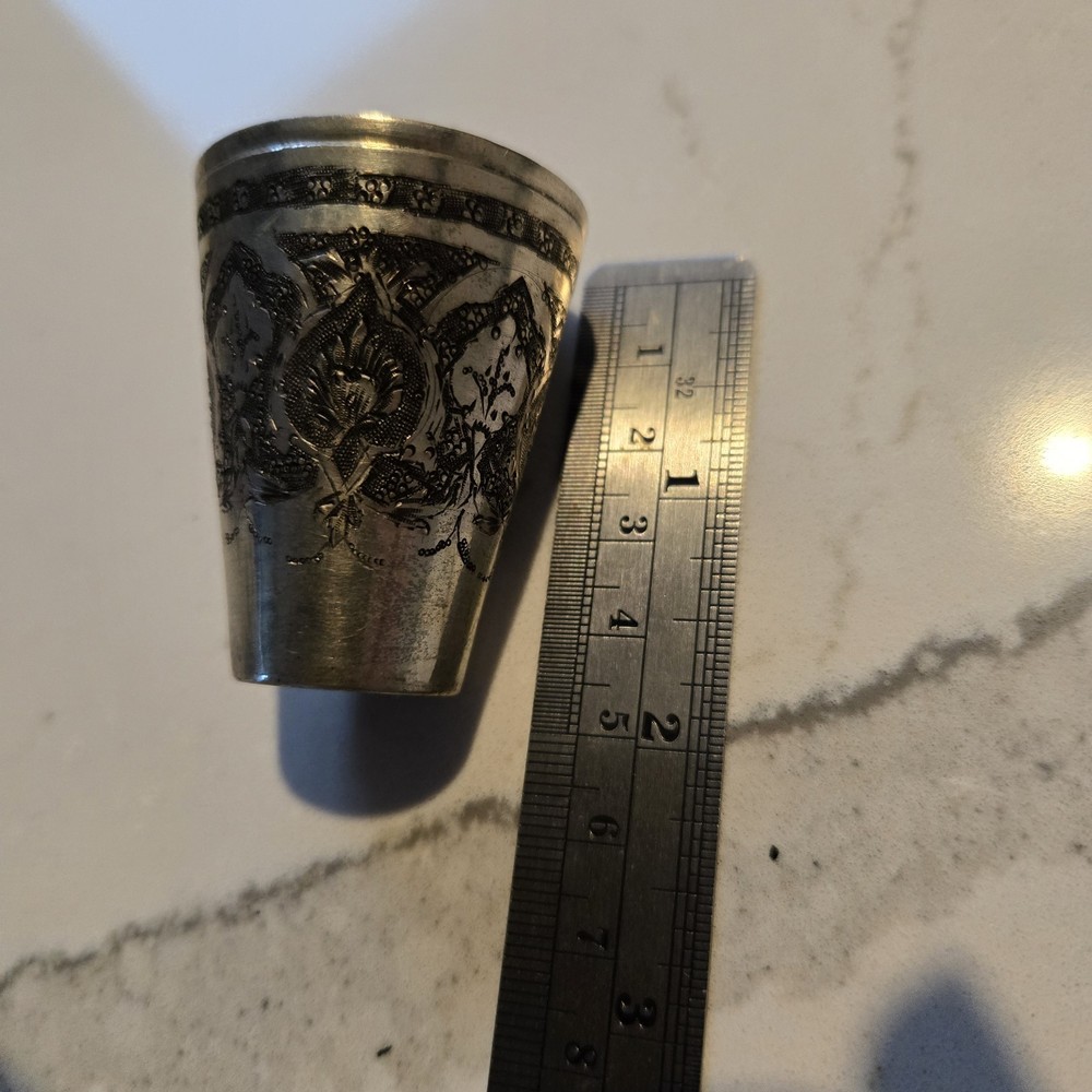 Set Of 3 Middle Eastern Solid Silver Shut Marked 84
