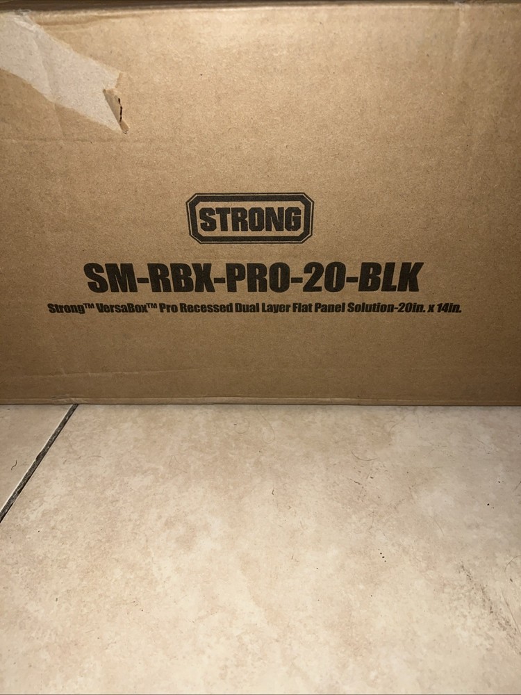 SM-RBX-PRO-8-BLK | Strong VersaBox Pro Recessed Dual Layer Flat Panel Solution