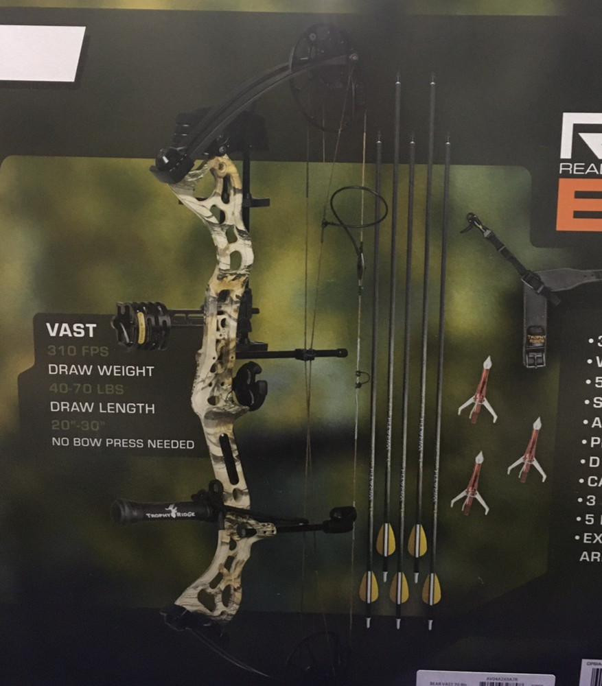 NEW! BEAR VAST RTH EXTRA Compound Bow Kit - SEALED!