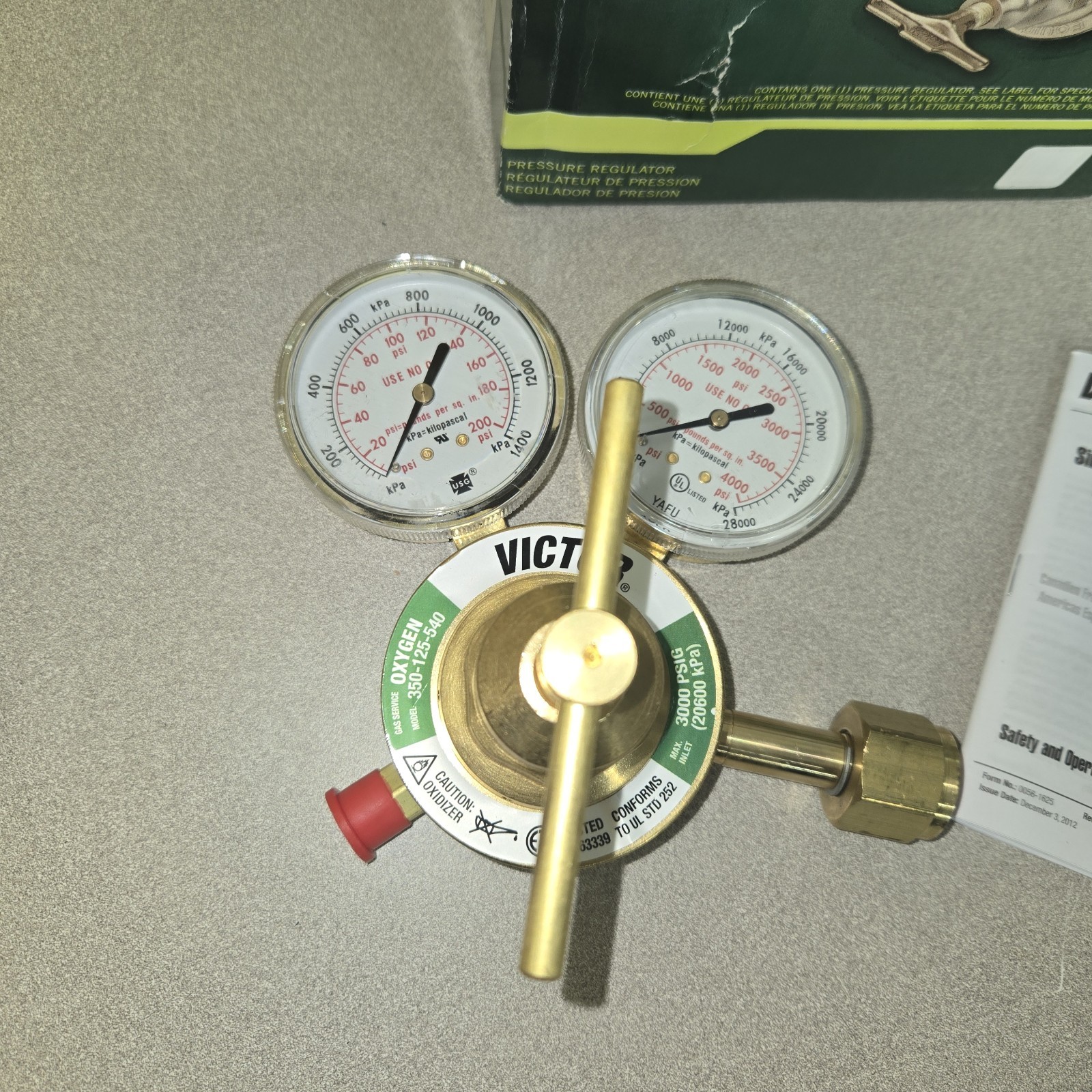 VICTOR 350-125-540 5-125 PSI Heavy Duty Oxygen Regulator ( model# 0781-4184)