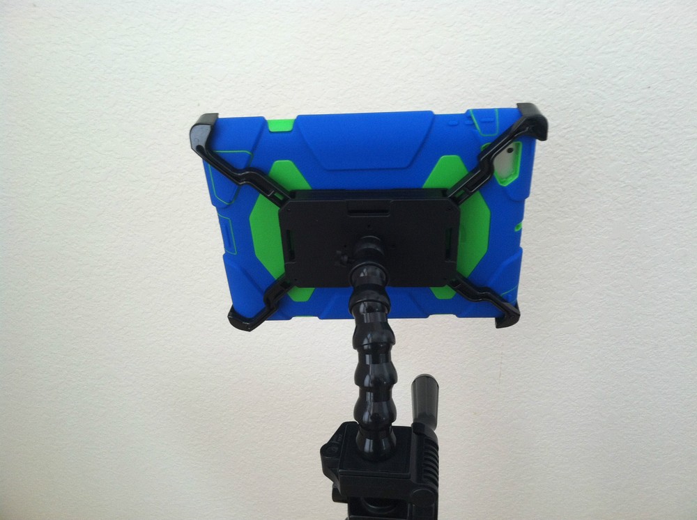 iPad Tripod Mount / Bracket - Works with or without case Otterbox compatible
