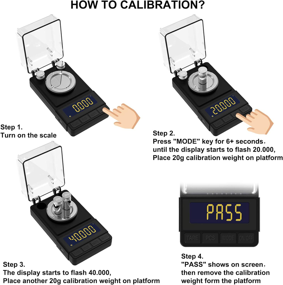 Reloading Scale 50 X 0.001G High Precision Gem Scale Supplement Powder Scale