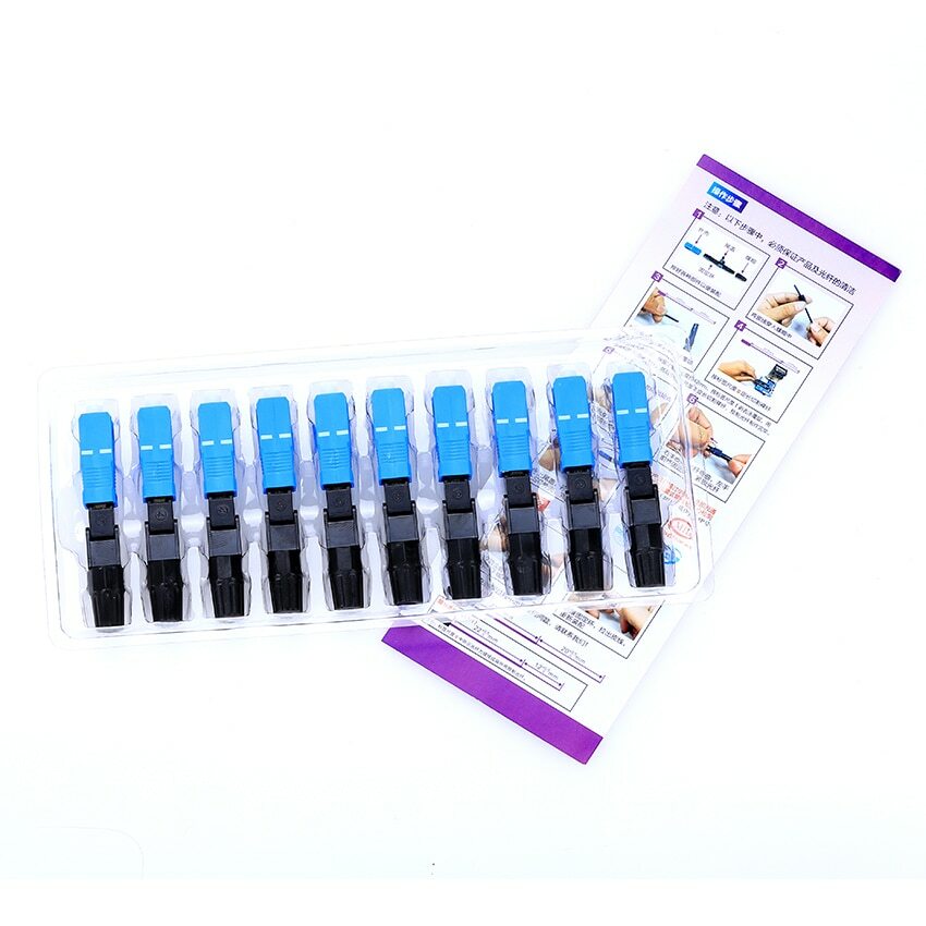 100pcs FTTH Embedded Type SC Cold Drop Cable Connector Quick Cold Joints Rapid