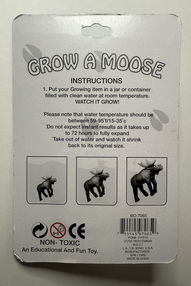 Grow a Moose / Expands 600% / NEW