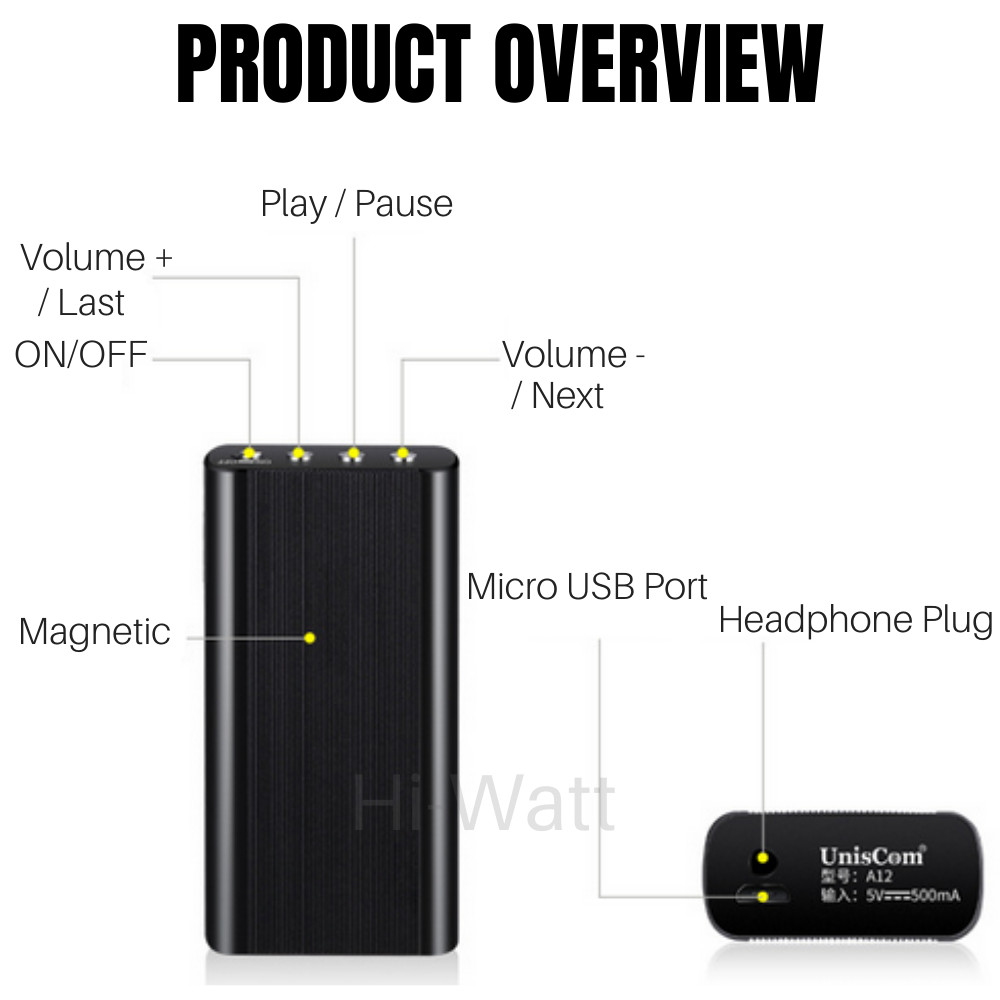 240 Hr Mini MP3 Spy Digital Voice Activated Recorder Audio Recording Device 16GB