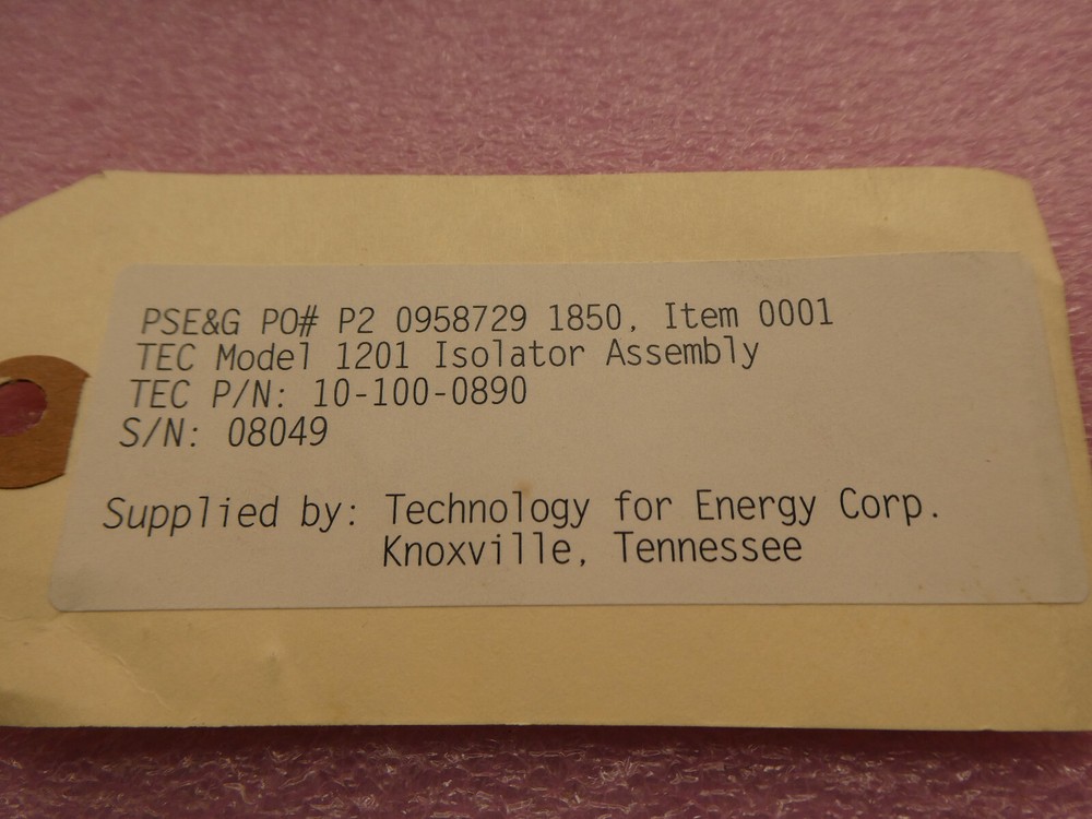 TEC 10-100-0890 ISOLATOR MODEL 1201