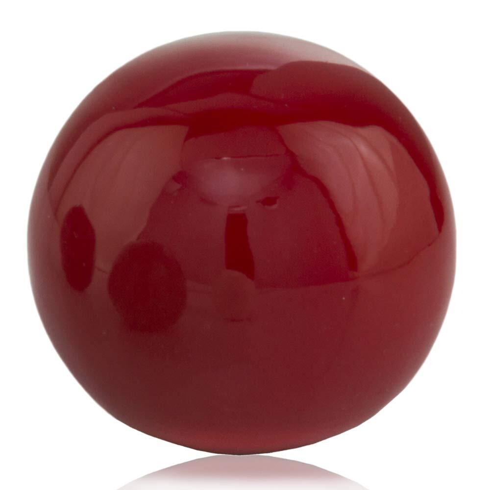 3 Red Aluminum Decorative Orb Tabletop Sculpture
