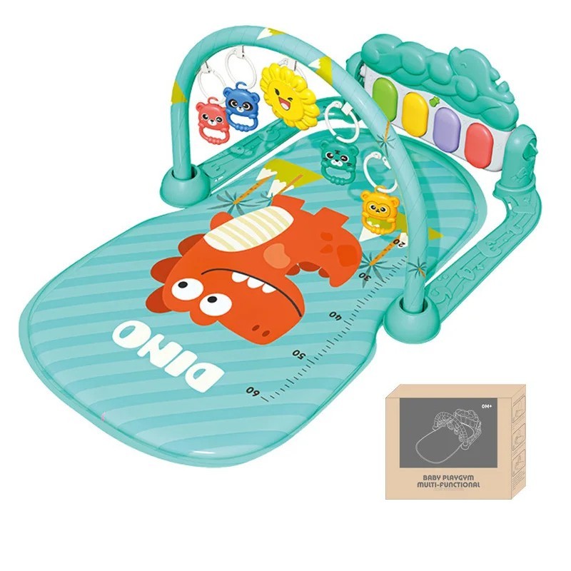 Baby Play Mat Gym Funny Piano Tummy Time Activity Mat with 5 Infant Sensory Toys