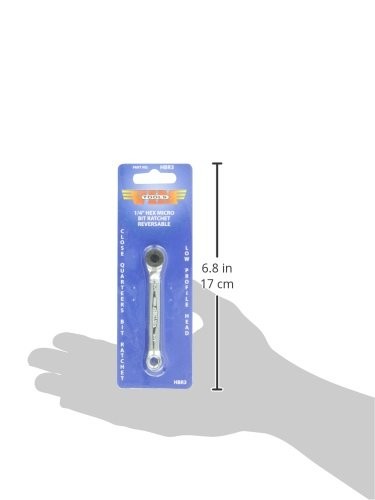 VIM Tools HBR3 Double Ended 1/4" Hex Bit Ratchet 42373, Silver