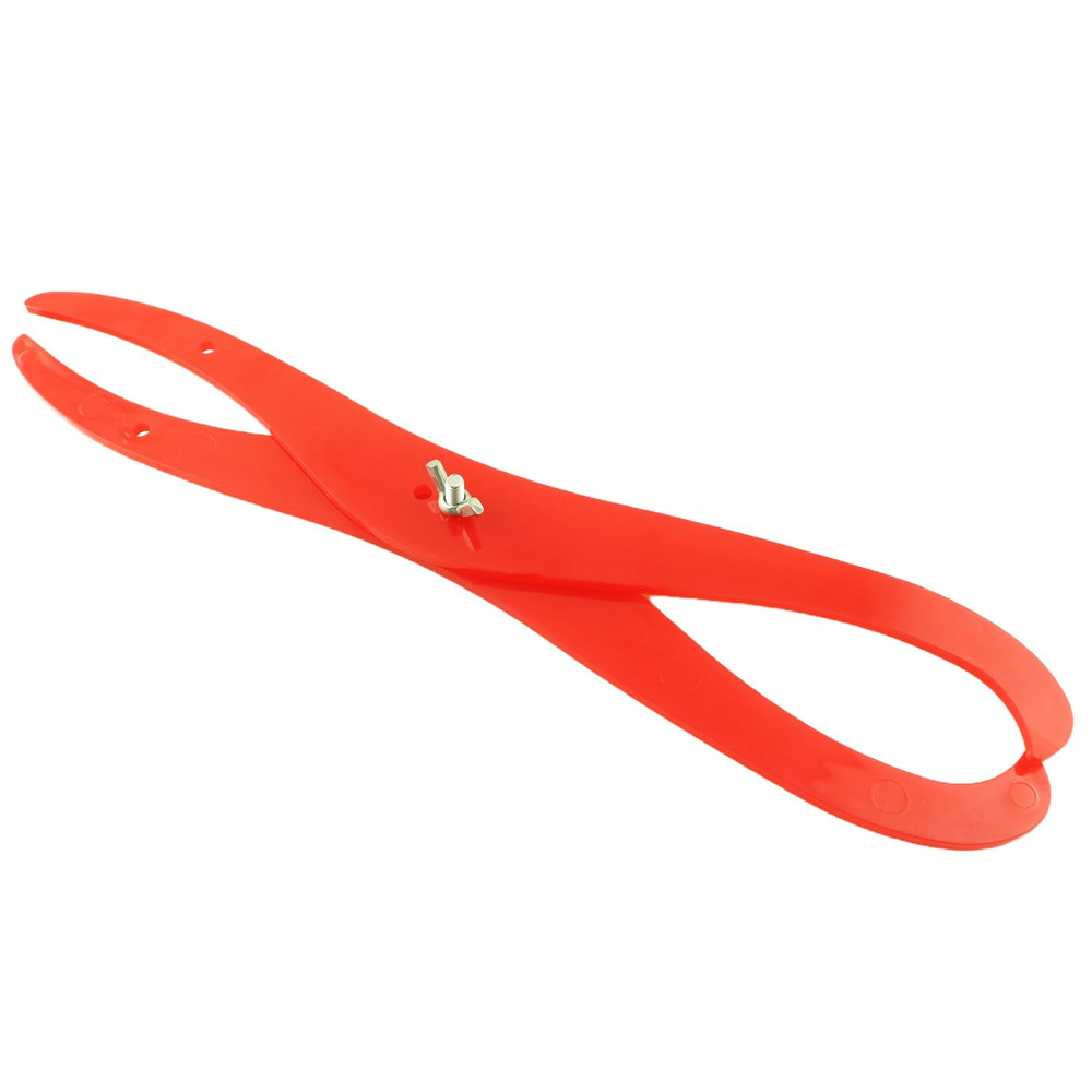 Plastic inside and outside Calipers Curved Leg Plastic Calipers 6 Inch Red Clay