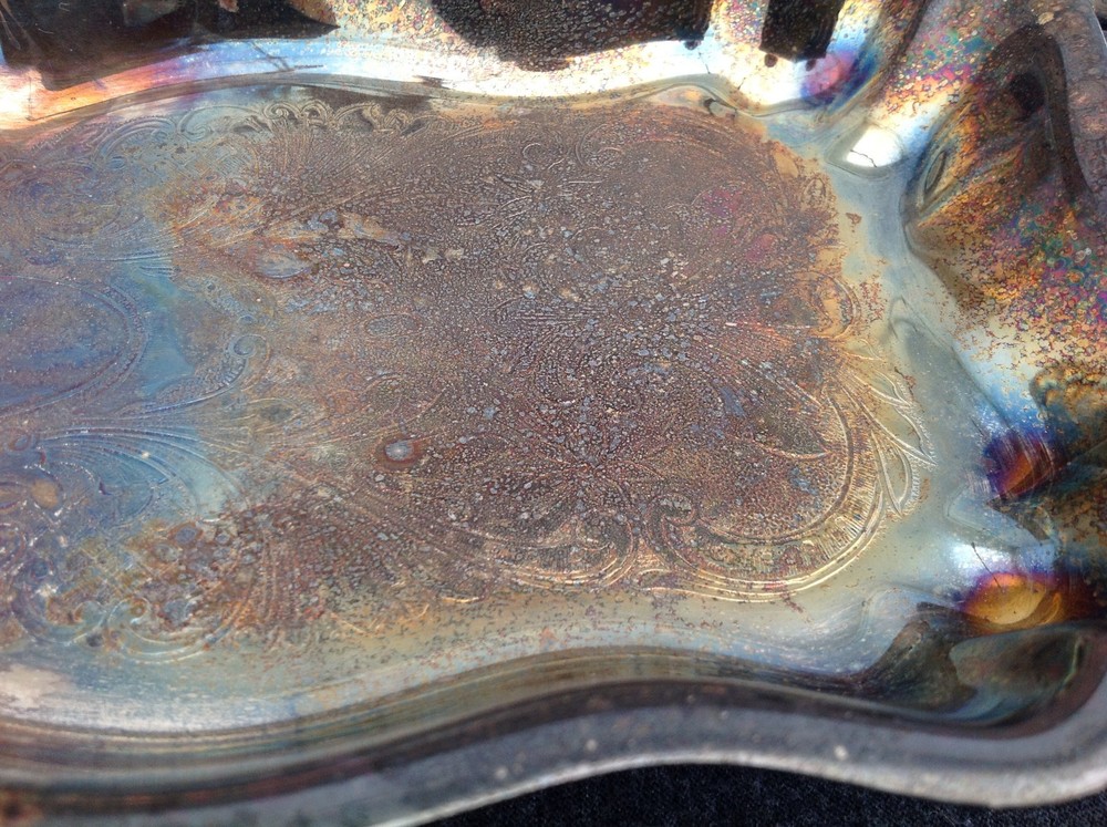 Eales 1779 Silverplate Footed Bread Serving Tray