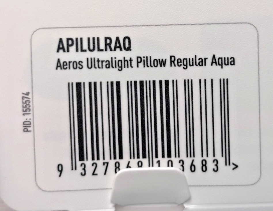 Set Of 2x Sea To Summit Aeros Inflatable Camping UL Air Pillows Reg. Aqua NEW!