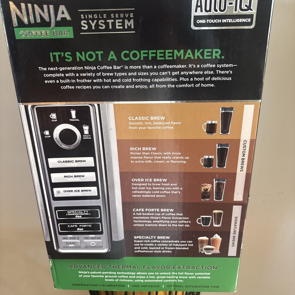 NEW Ninja coffee bar single serve system Auto-IQ One Touch Intelligence
