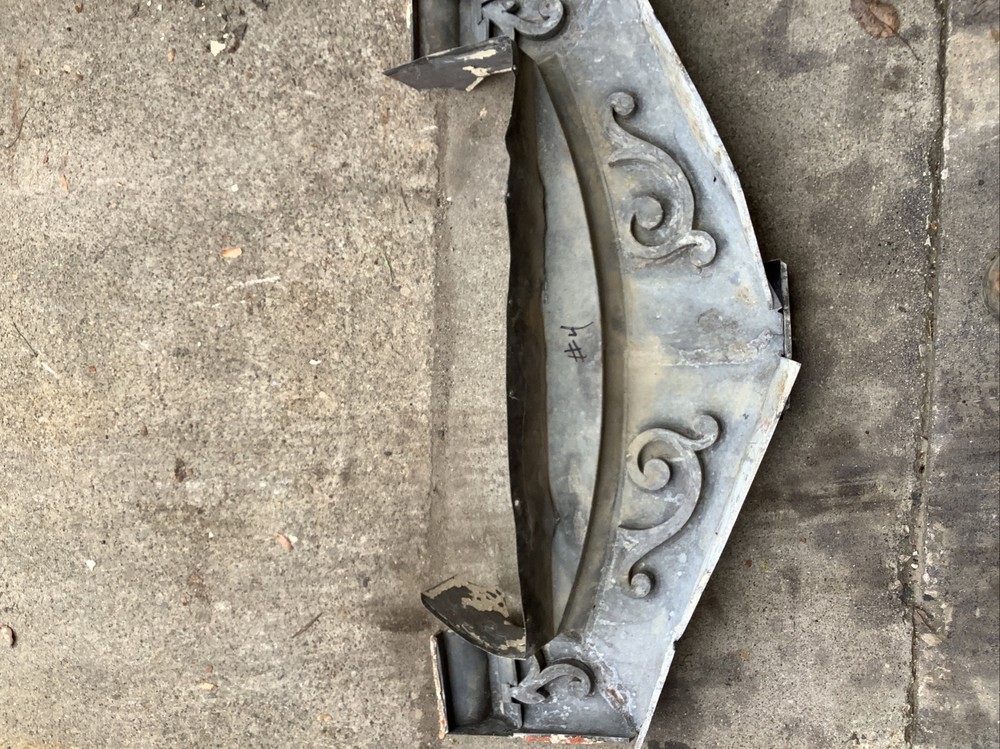 Antique Window Door Pediment Header Vtg Architectural #4