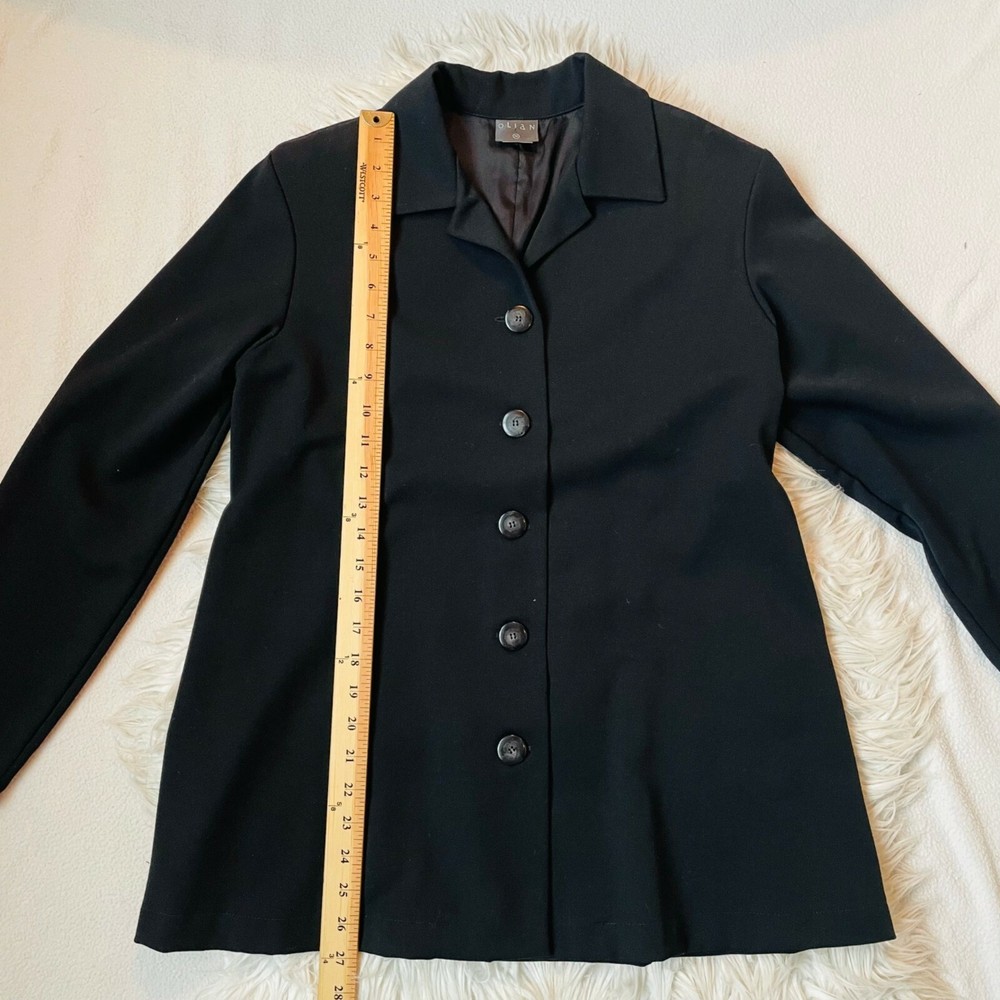 Olian Blazer Maternity Womens Medium Black Collared Button Jacket