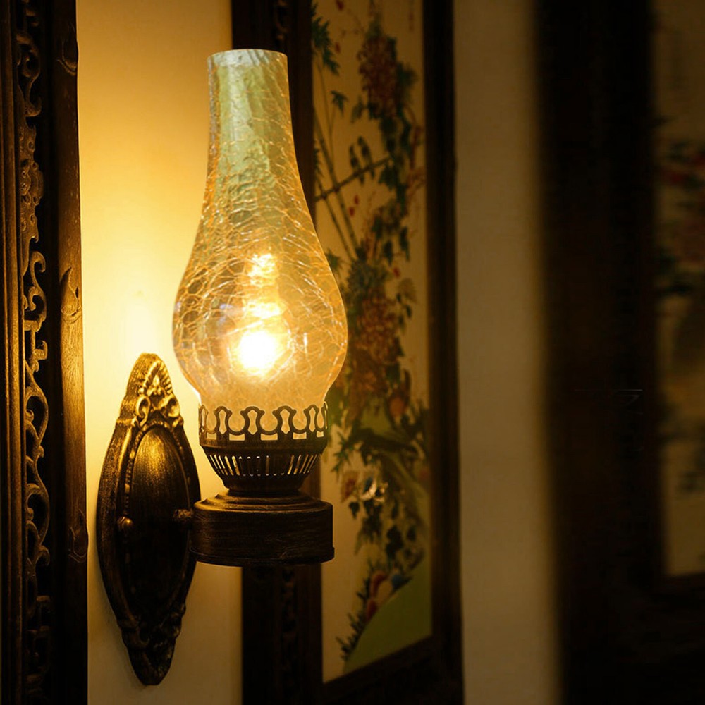 Industrial Sconce Light Rustic Lantern Lamp Fixture Wall Mounted for Corridors