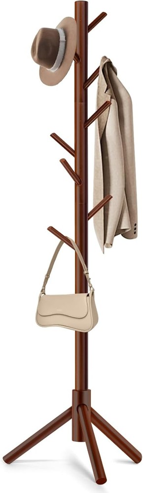 Coat Rack Freestanding Coat Rack 8 Hooks & 3 Adjustable Size Tree Coat Racks