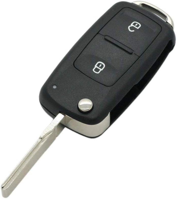 Replacement Key Shell Compatible with 2 Button Keyless Entry Remote Flip Key Cas