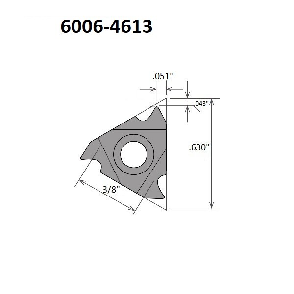 16ER-13UN TiALN COATED EXTERNAL THREADING & GROOVING INSERT (6006-4613)