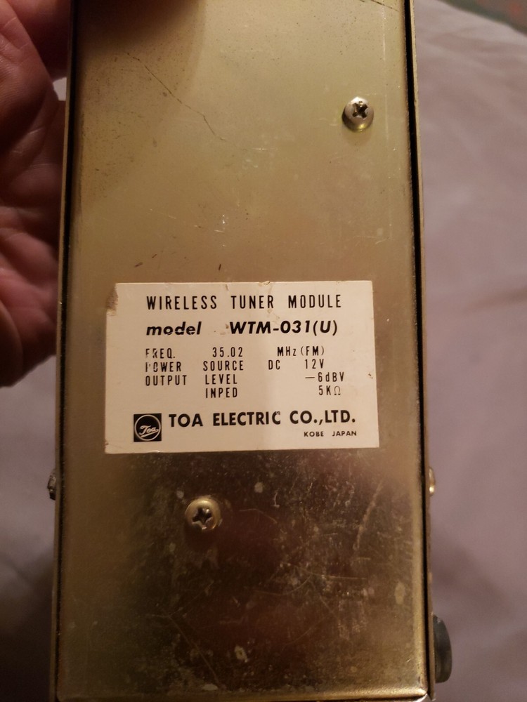 TOA Model WTM-031 (u) Wireless Tuner