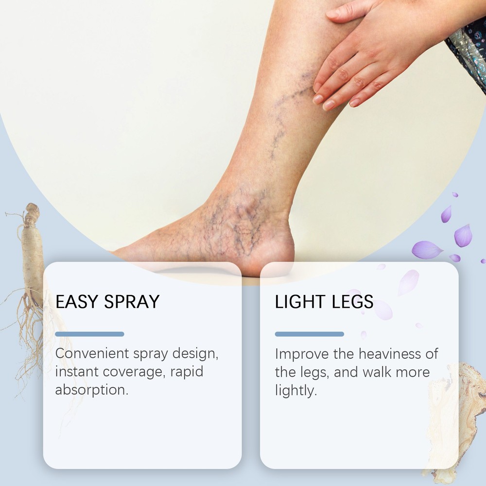 Herbal Leg Care Spray Cooling Refreshing Circulation Support Mist 30ml