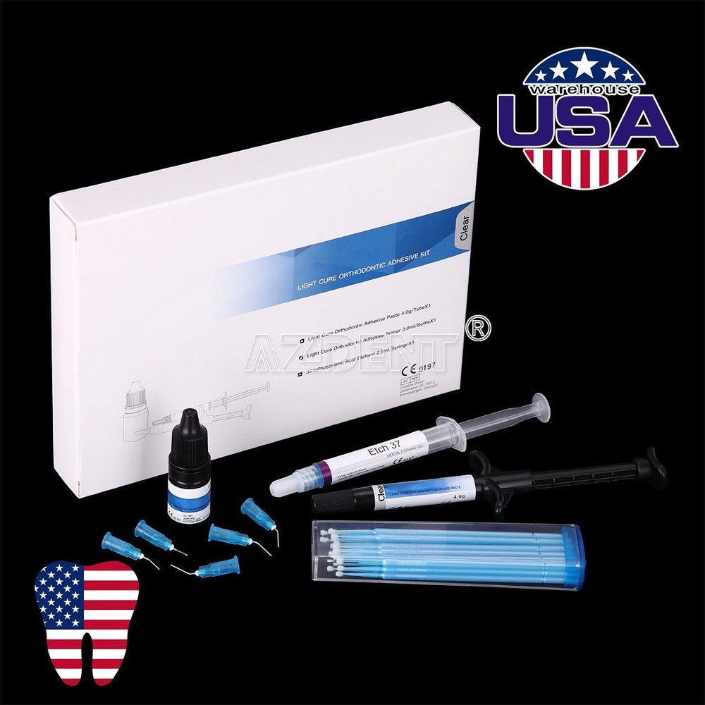 Dental Orthodontic Light Cure Brackets Bonding Adhesive Bonding System 4 Type