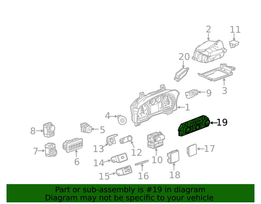 Genuine GM Dash Control Unit 85099022