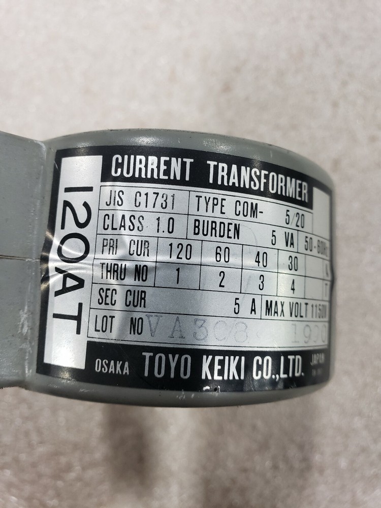 Toyo keiki 120AT Current Transformer #55E1PR6