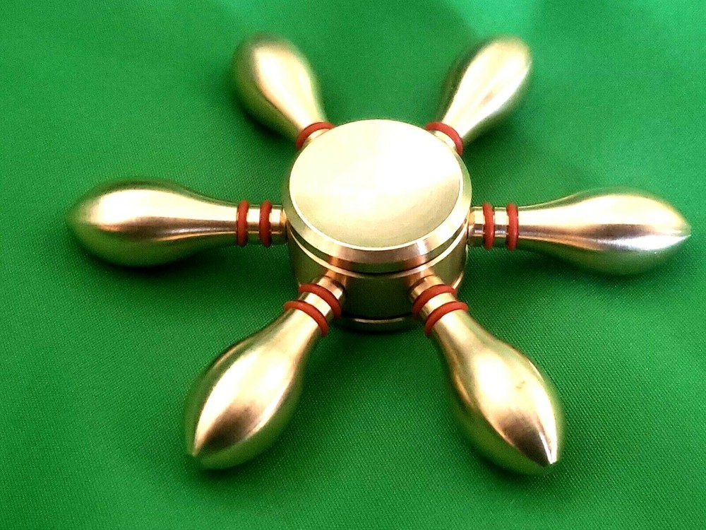 Bowling Pins Solid Brass Fidget Spinner Toy Good Quality Removable Bearing ADHD