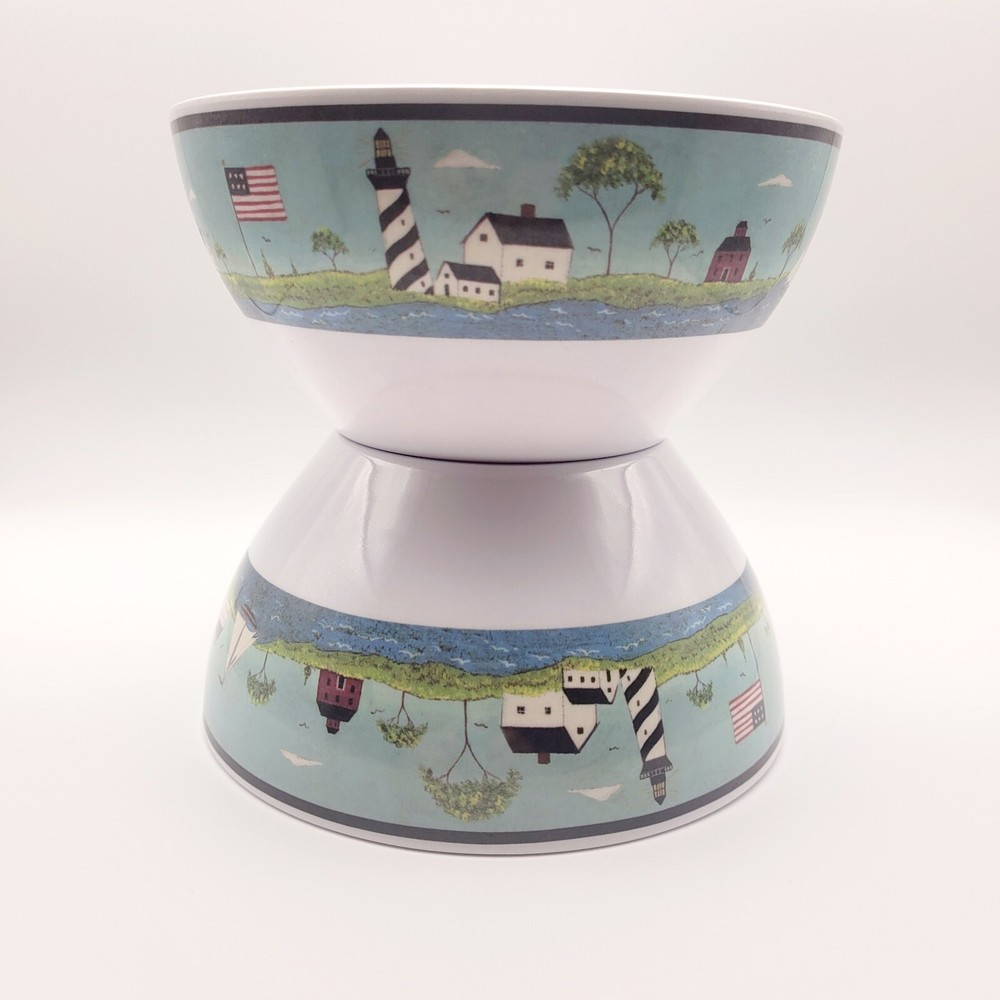 Warren Kimble Sakura Coastal Breeze Melamine 32 Pc Dinnerware Set 8 Settings