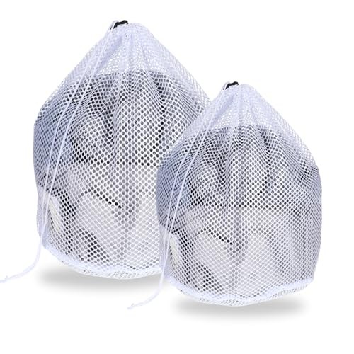 Gjinxi Mesh Laundry Bags, Laundry Bag for Delicates with Drawstring Closure